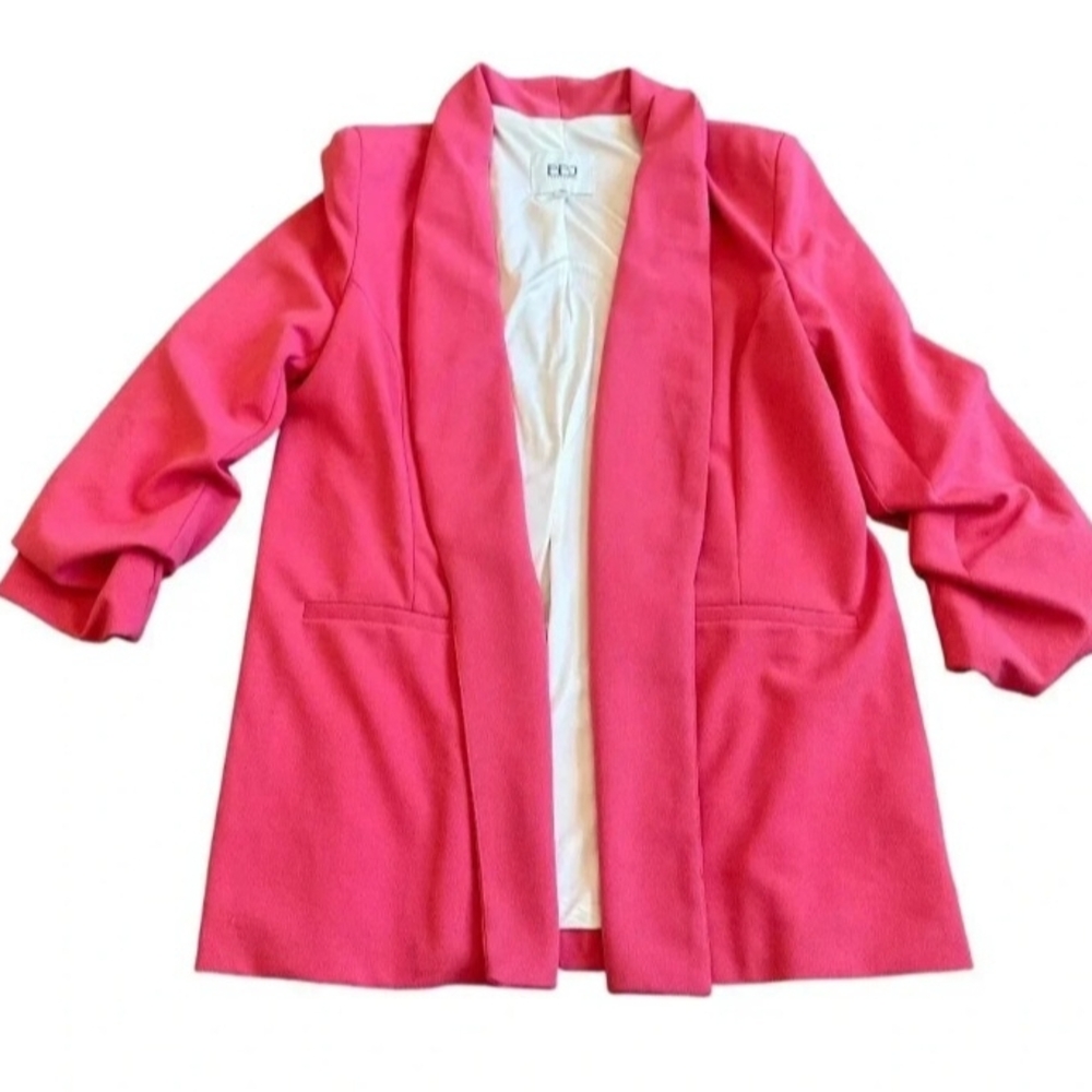 Women's Pink Open-Front Blazer Jacket